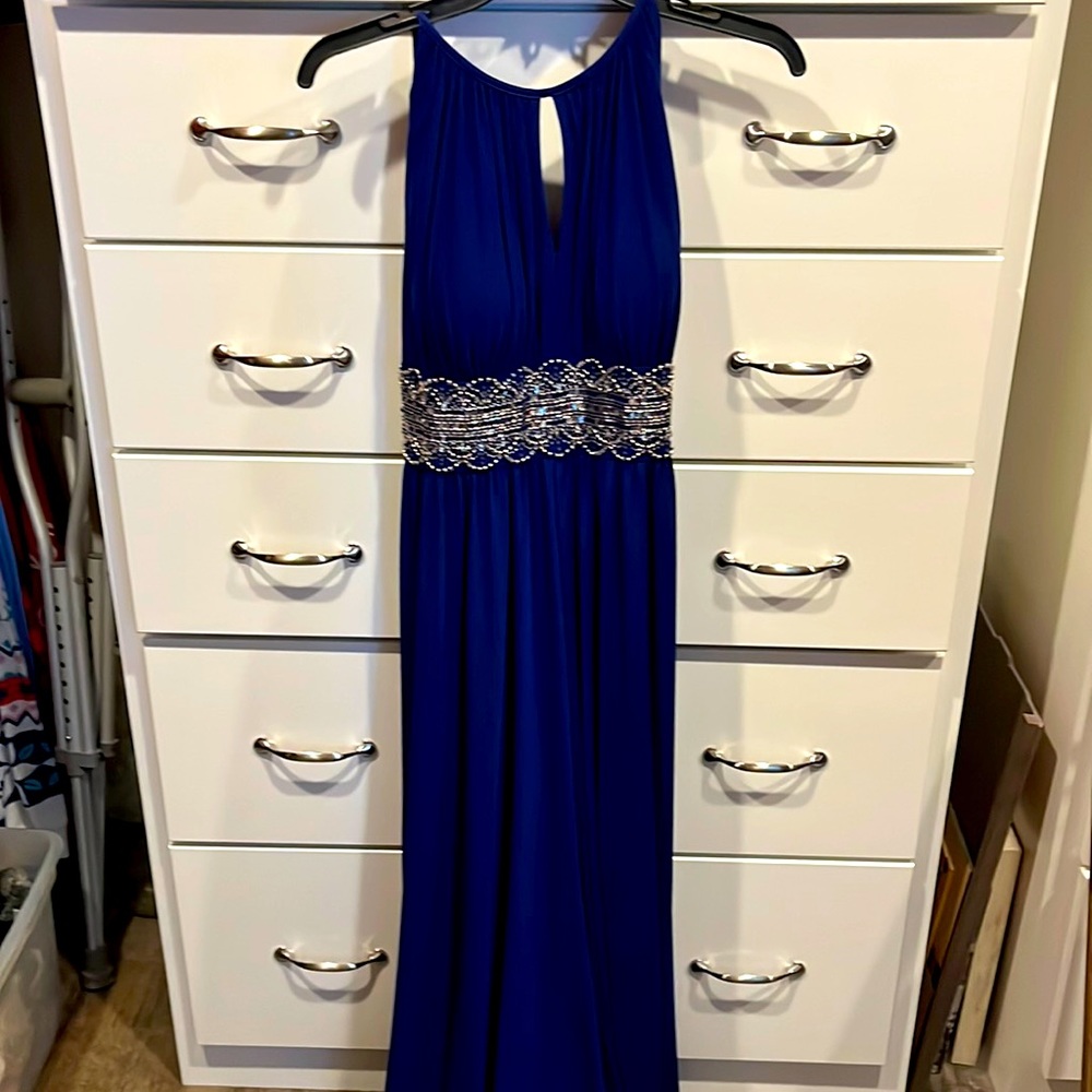 R&M Richards long formal dress royal blue size 8